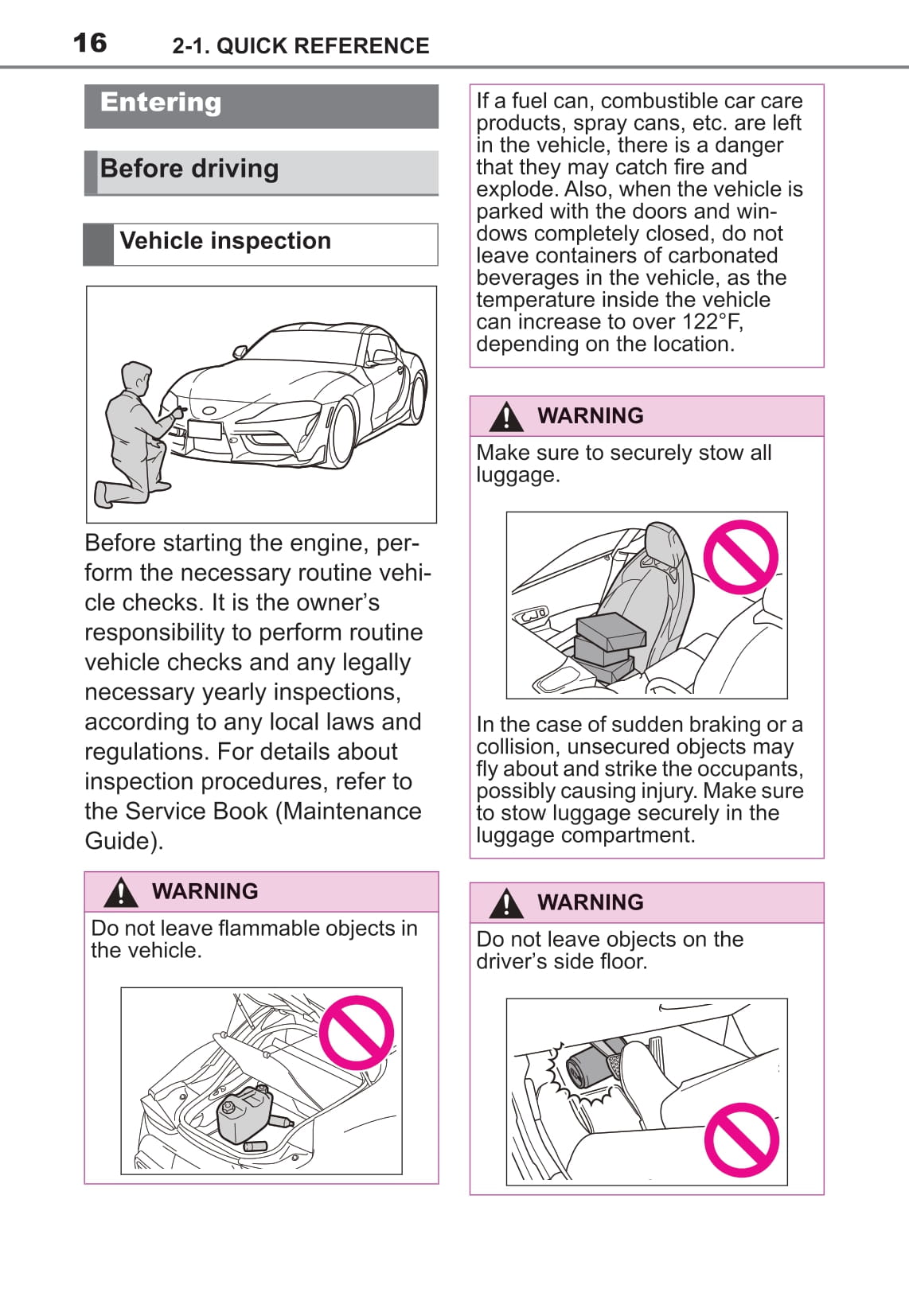 2021 Toyota Supra Owner's Manual | English