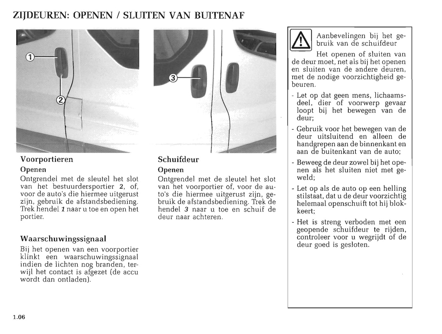 2000-2001 Renault Trafic Bedienungsanleitung | Niederländisch