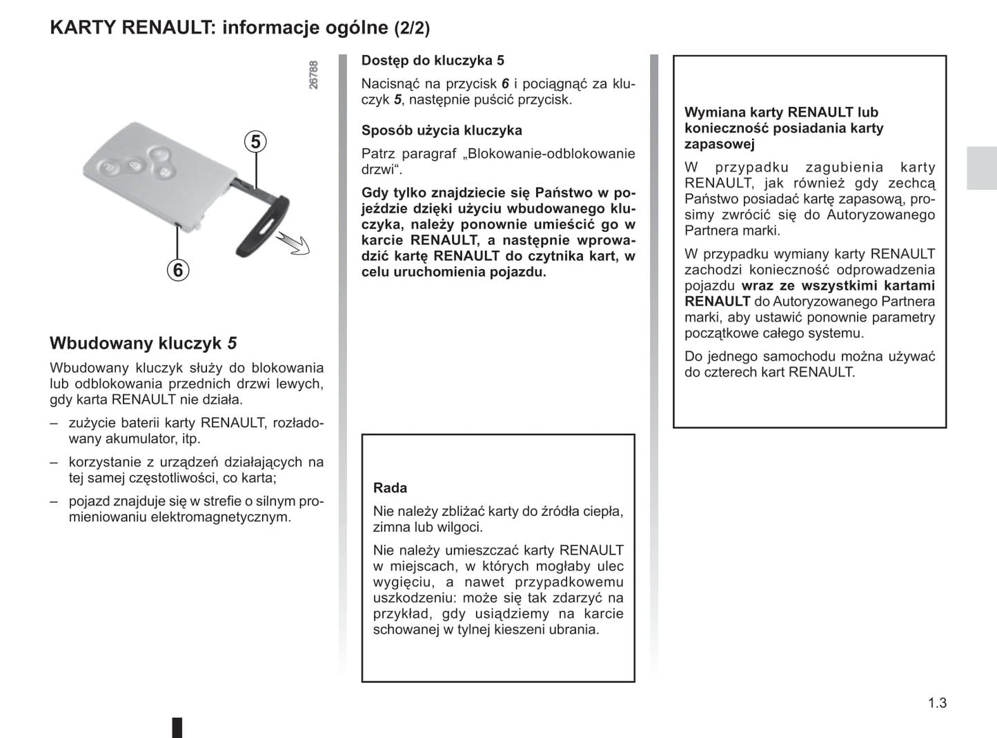 2015-2016 Renault Mégane Owner's Manual | Polish