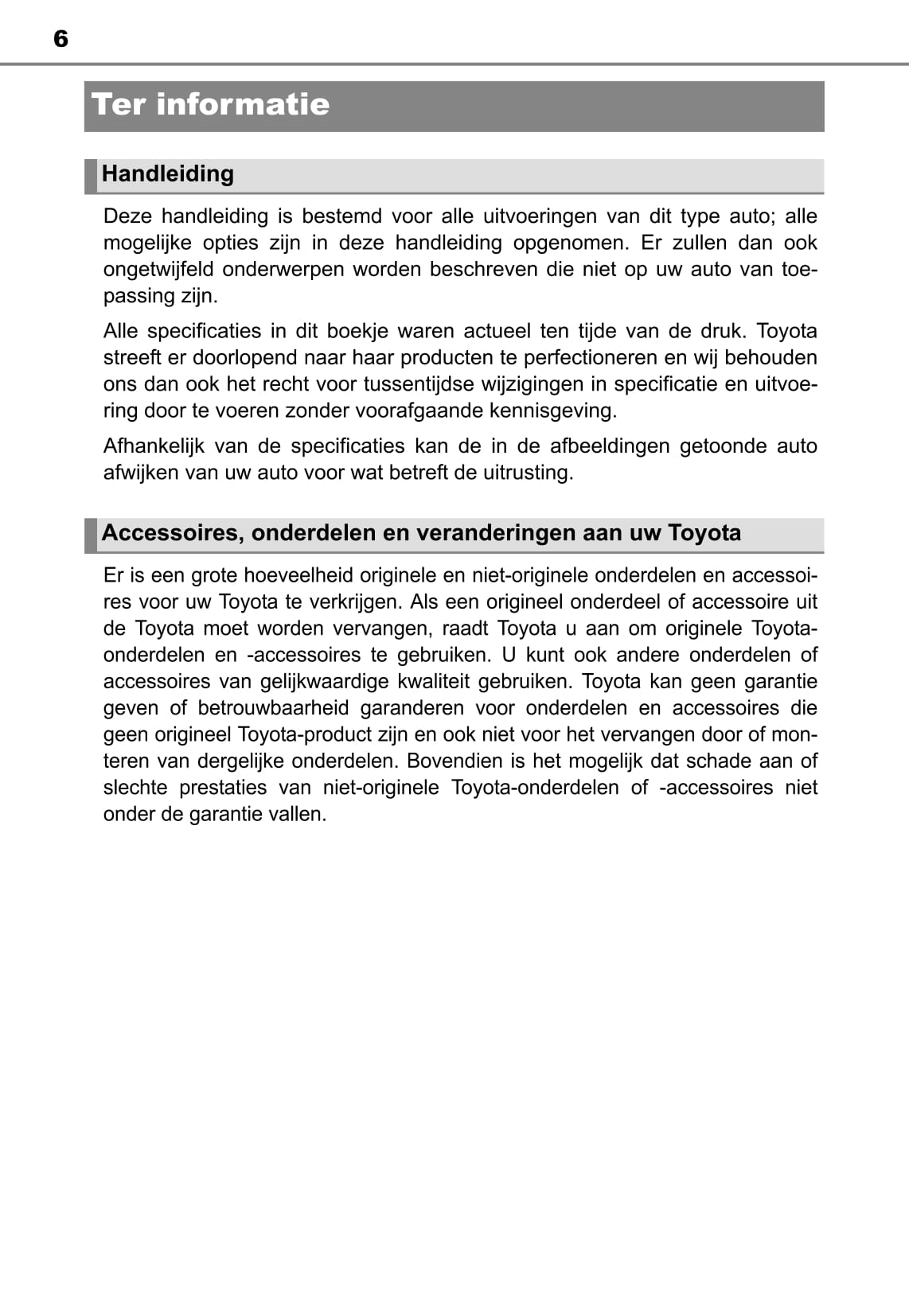 2015-2018 Toyota Mirai Owner's Manual | Dutch