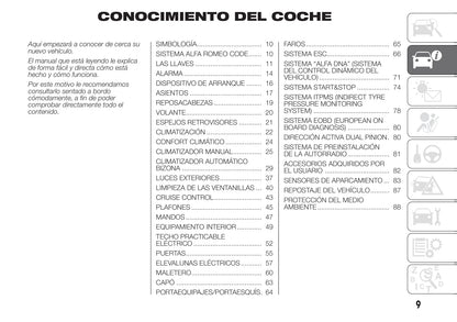2010-2014 Alfa Romeo Giulietta Owner's Manual | Spanish