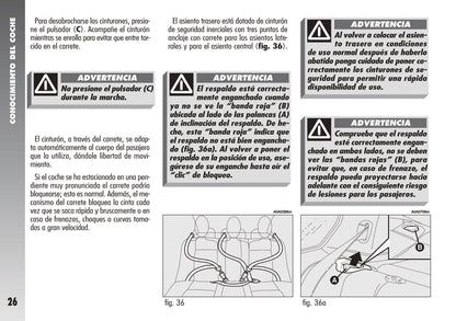 2000-2005 Alfa Romeo 147 Owner's Manual | Spanish