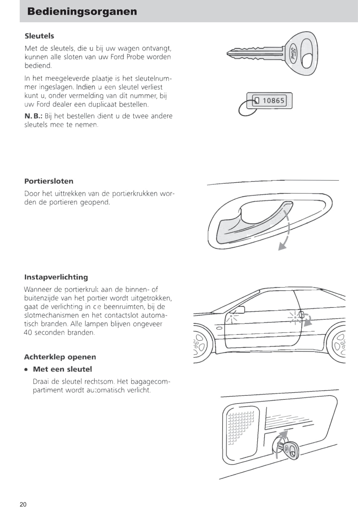 1993-1997 Ford Probe Gebruikershandleiding | Nederlands