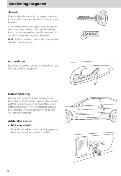 1993-1997 Ford Probe Gebruikershandleiding | Nederlands