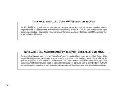 2010-2011 Hyundai Santa Fe Bedienungsanleitung | Spanisch