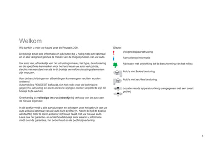 2017-2020 Peugeot 308 Gebruikershandleiding | Nederlands