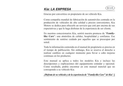 2015-2016 Kia Picanto Manuel du propriétaire | Espagnol