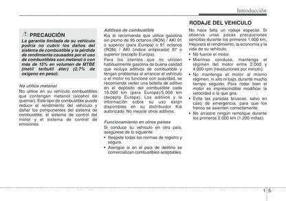 2015-2016 Kia Picanto Bedienungsanleitung | Spanisch