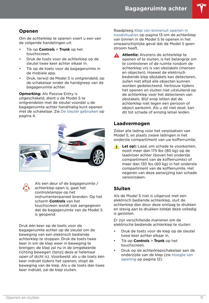 2016-2019 Tesla Model S Manuel du propriétaire | Néerlandais