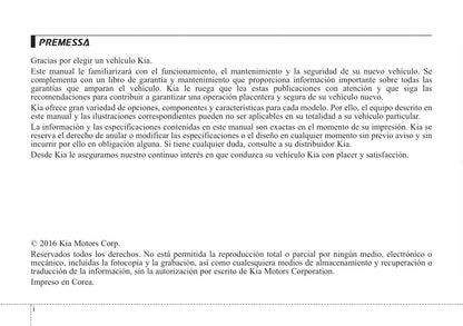 2015-2016 Kia Rio Owner's Manual | Spanish