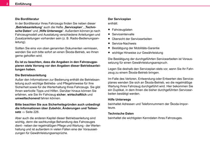 2002-2006 Skoda Suberb Bedienungsanleitung | Deutsch