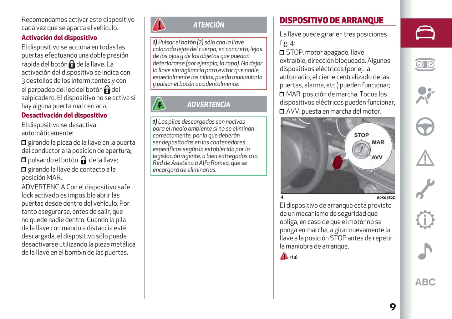 2016-2021 Alfa Romeo Giulietta Gebruikershandleiding | Spaans