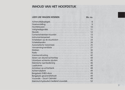 1986-1990 Ford Escort Owner's Manual | Dutch