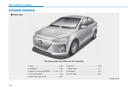 2019-2020 Hyundai Ioniq Bedienungsanleitung | Englisch