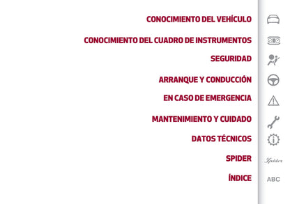2016-2018 Alfa Romeo 4C Owner's Manual | Spanish