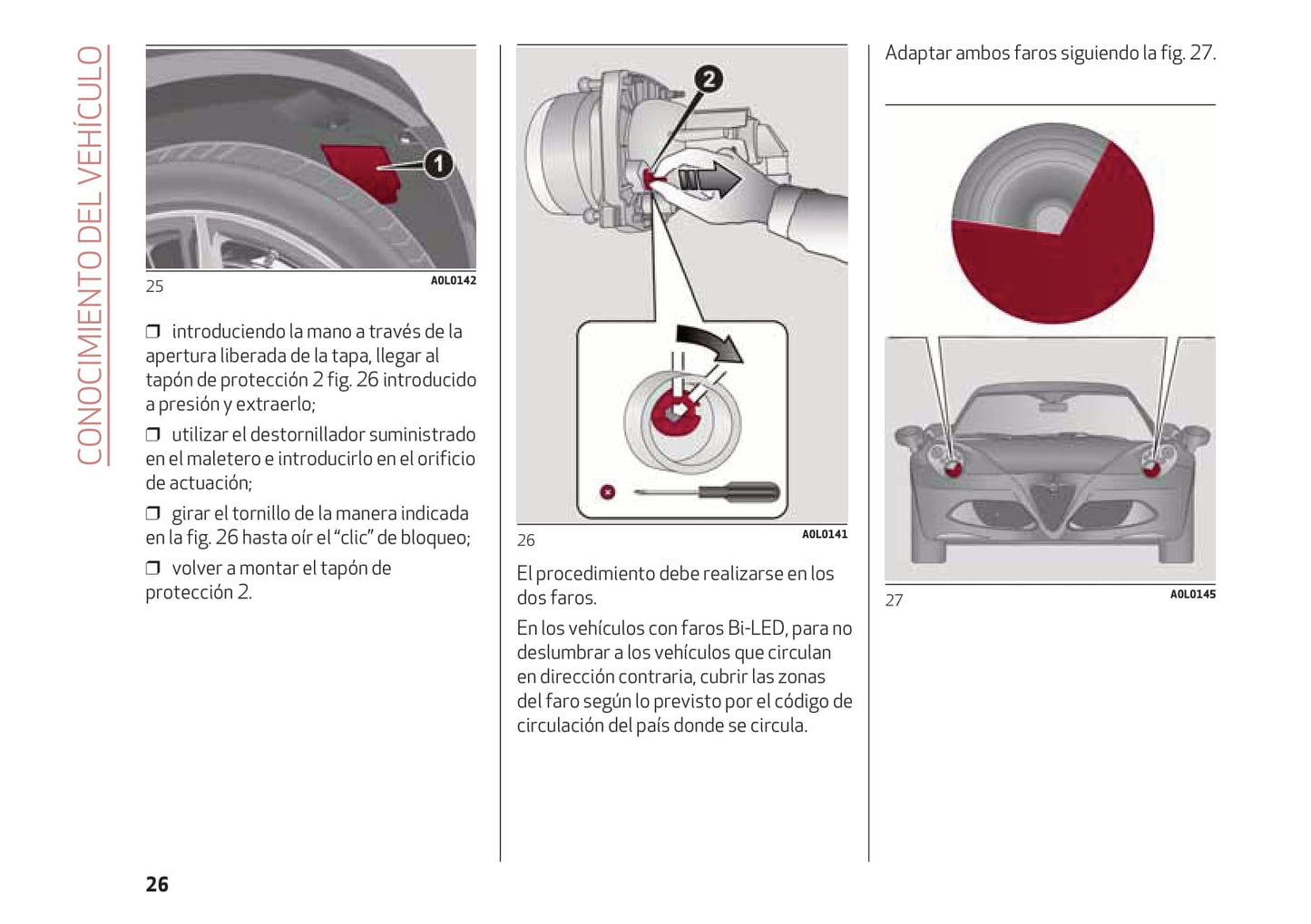 2016-2018 Alfa Romeo 4C Manuel du propriétaire | Espagnol