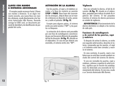 2004-2007 Alfa Romeo 156 Manuel du propriétaire | Espagnol