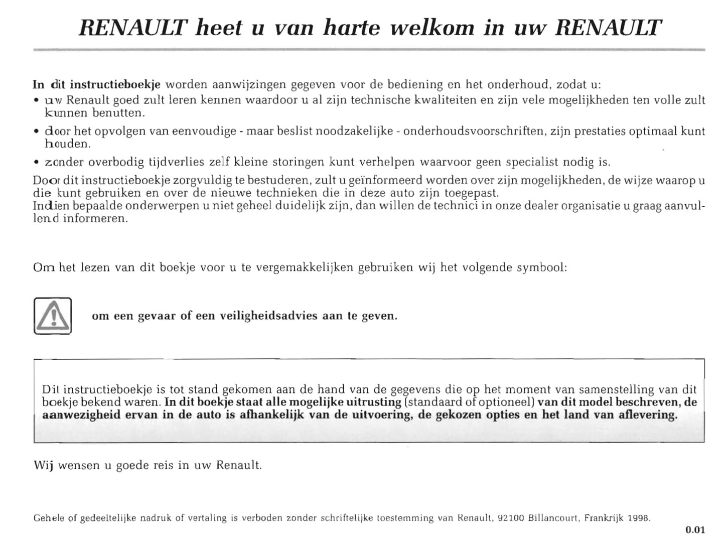 1998-1999 Renault Clio Gebruikershandleiding | Nederlands