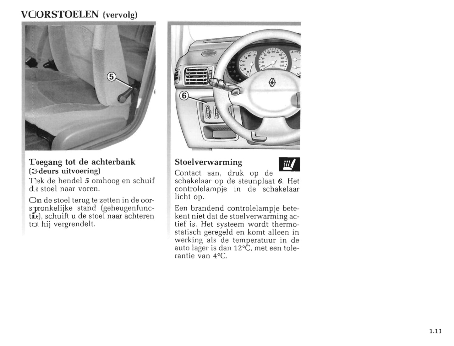 1998-1999 Renault Clio Gebruikershandleiding | Nederlands