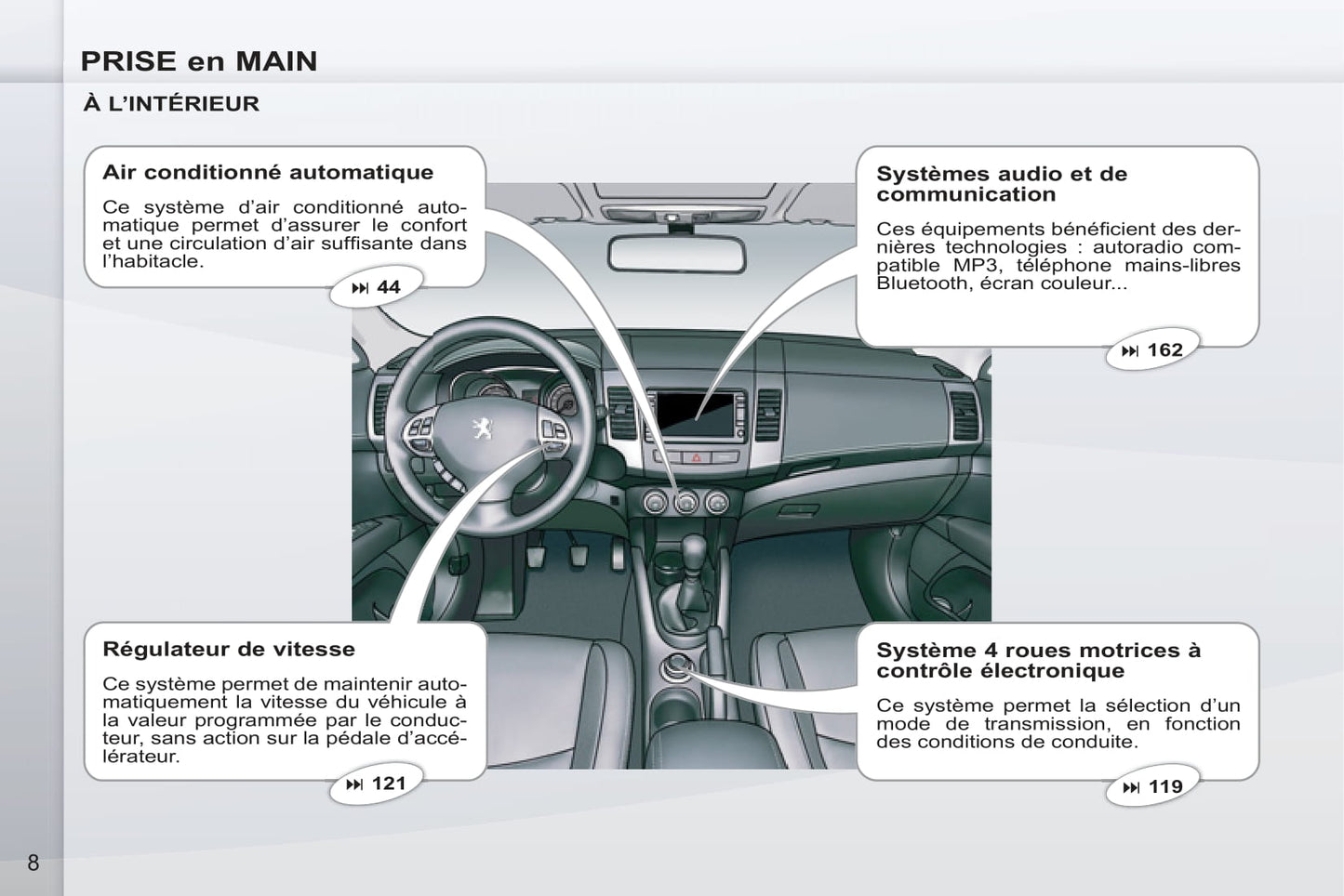 2011-2012 Peugeot 4007 Gebruikershandleiding | Frans