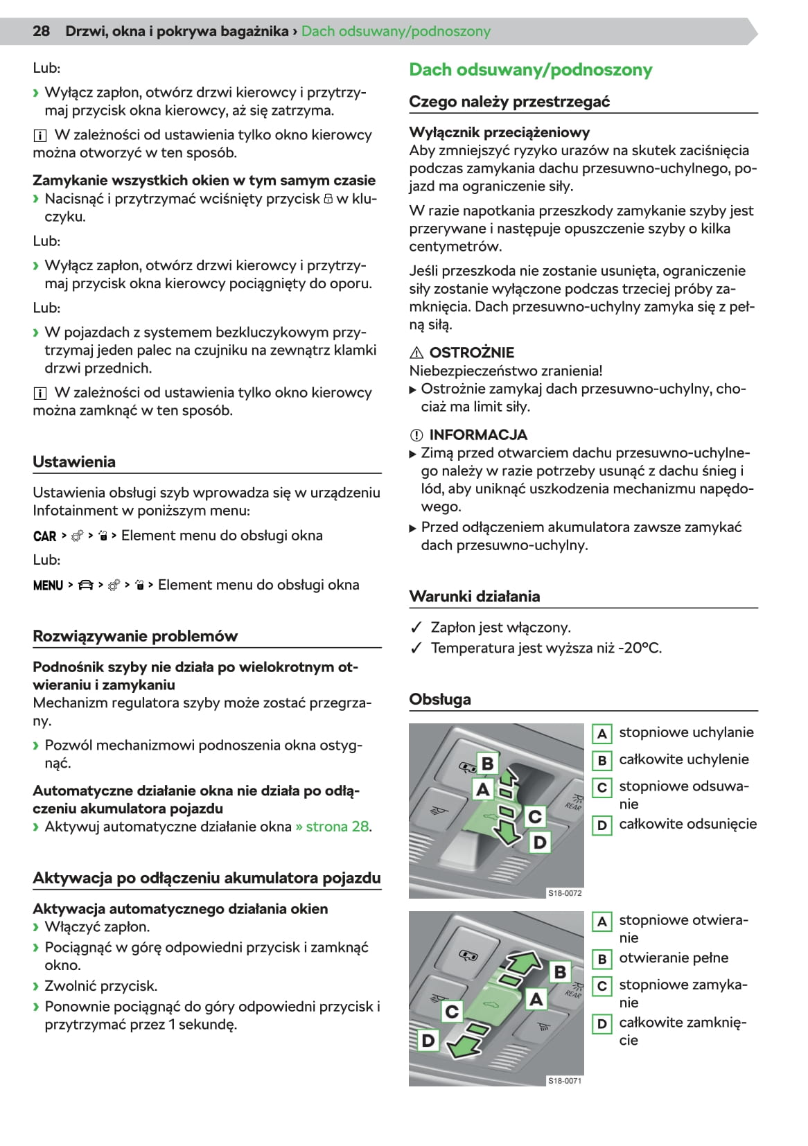 2019-2020 Skoda Superb iV Owner's Manual | Polish