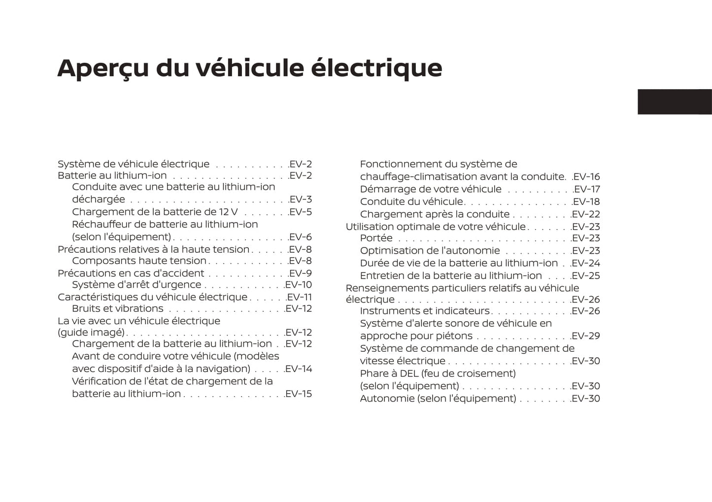 2019 Nissan Leaf Gebruikershandleiding | Frans