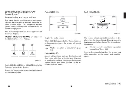 Infiniti Q50 Intouch Dual Display Bedienungsanleitung 2013 - 2019