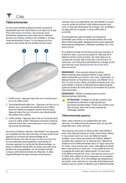 2020 Tesla Model 3 Owner's Manual | French