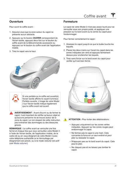 2020 Tesla Model 3 Owner's Manual | French