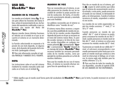 Alfa Romeo Blue&Me Nav Instrucciones 2008 - 2011