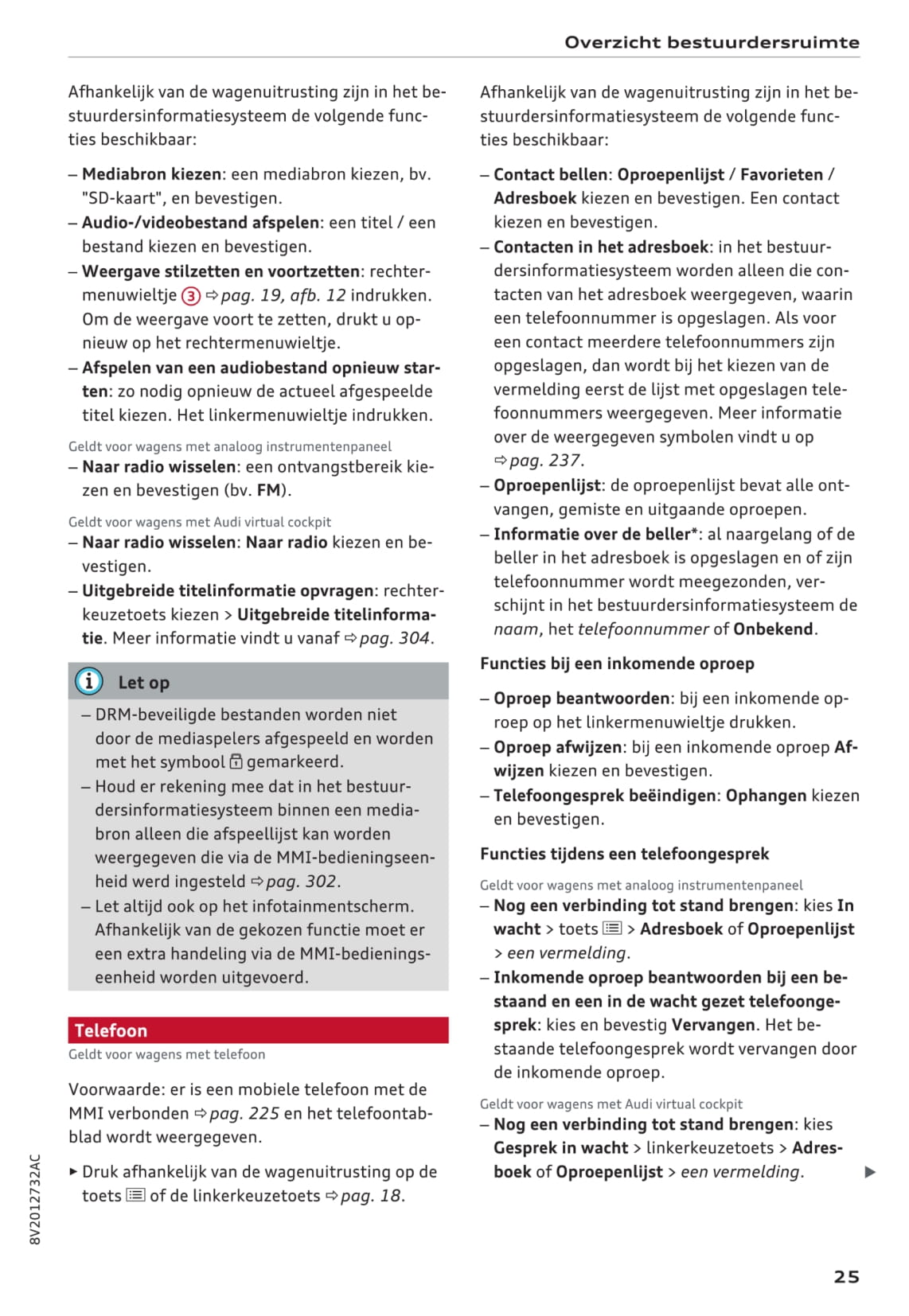 2016-2017 Audi A3 Bedienungsanleitung | Niederländisch