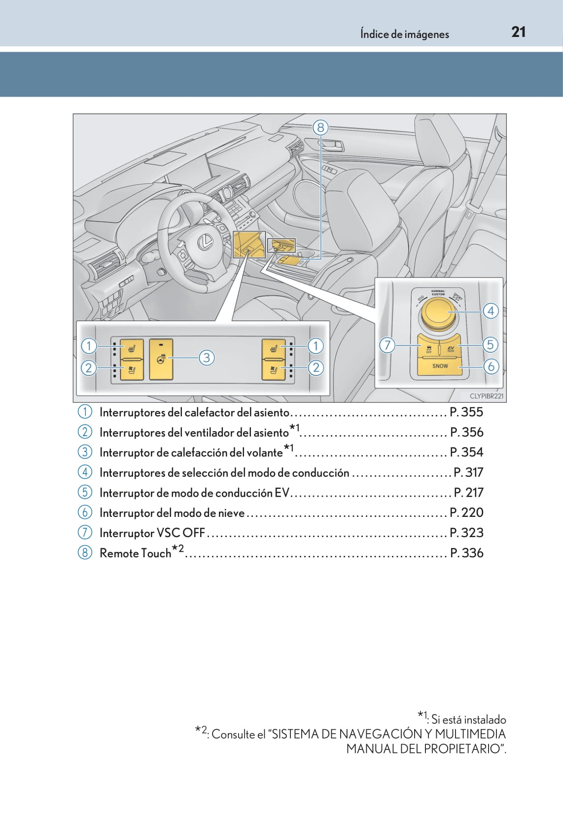 2017-2019 Lexus RC 300h Owner's Manual | Spanish