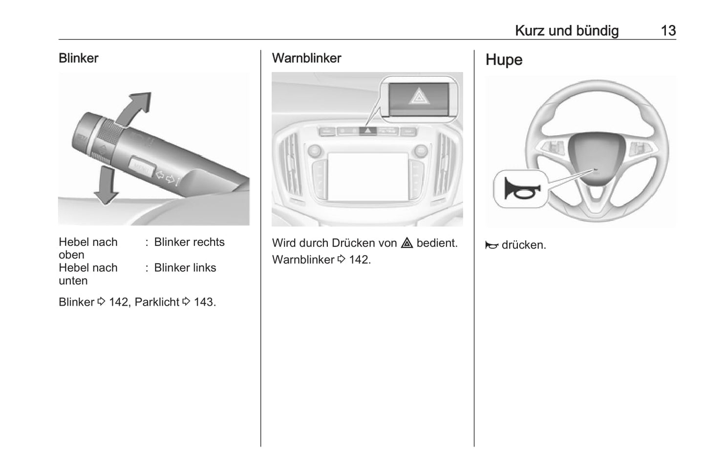 2017-2018 Opel Zafira/Zafira Tourer Owner's Manual | German