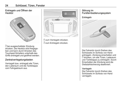 2017-2018 Opel Zafira/Zafira Tourer Bedienungsanleitung | Deutsch