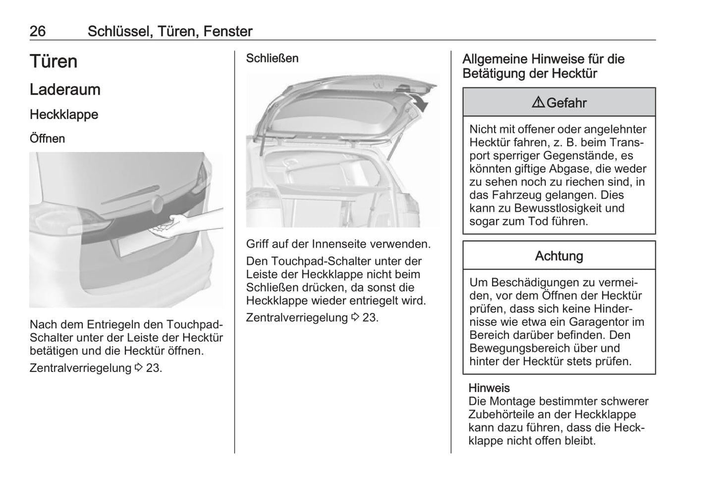 2017-2018 Opel Zafira/Zafira Tourer Gebruikershandleiding | Duits