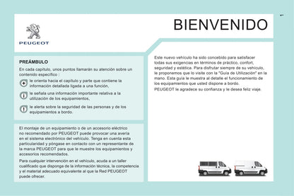 2017-2019 Peugeot Boxer Owner's Manual | Spanish