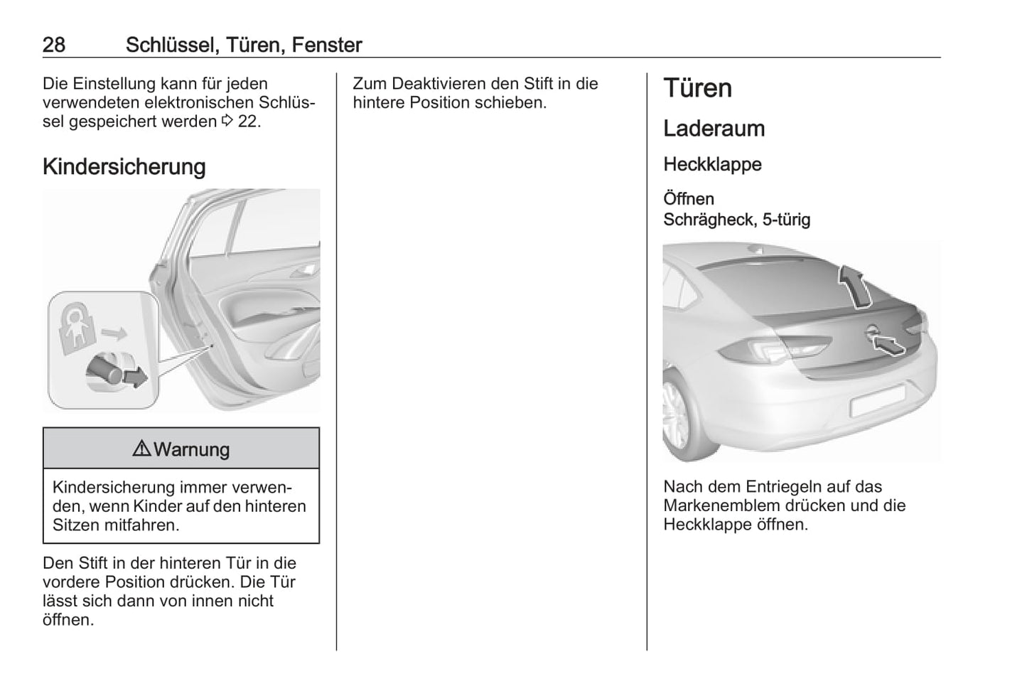 2017 Opel Insignia Owner's Manual | German