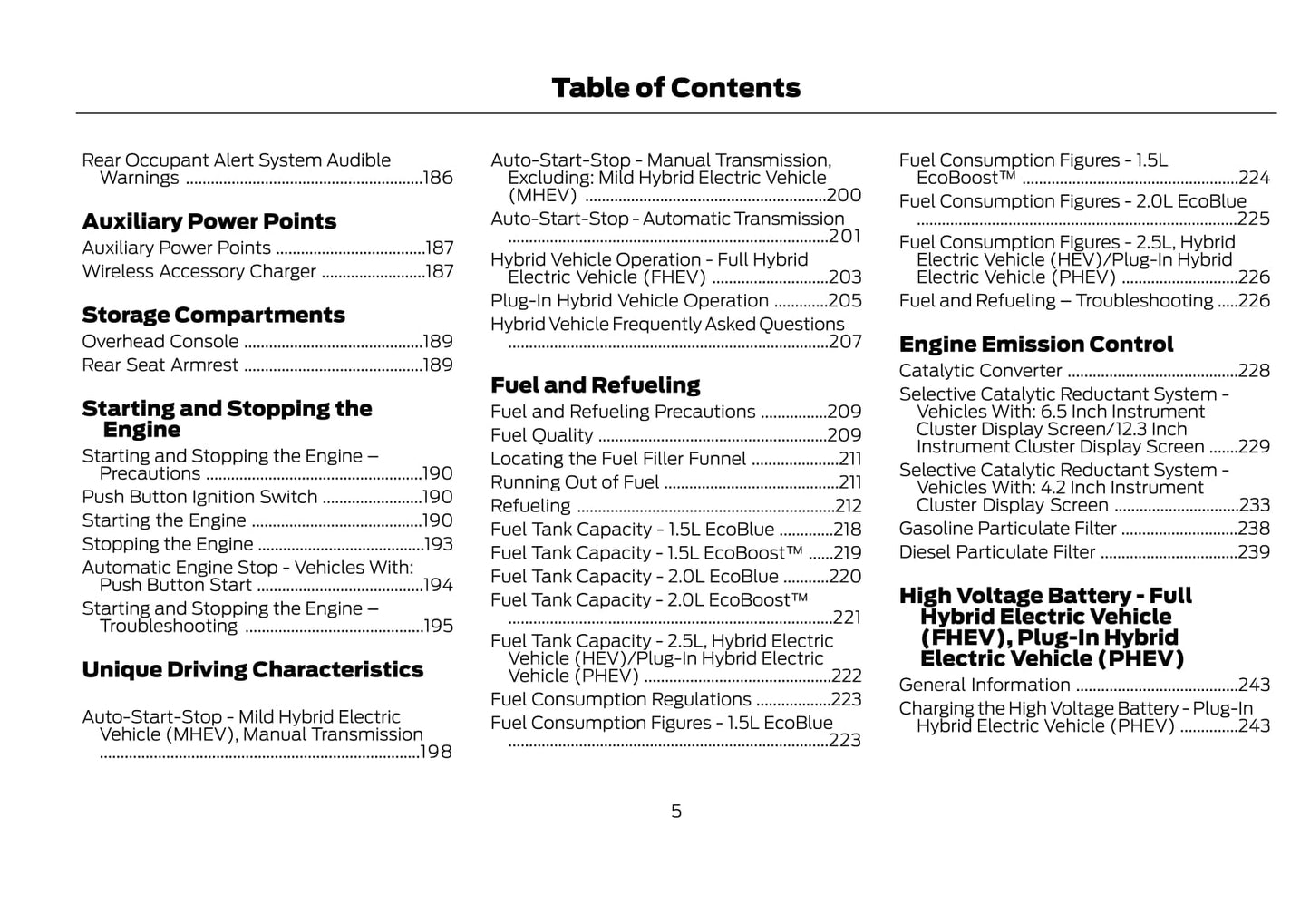 2021-2022 Ford Kuga Vignale/Kuga Vignale Hybrid Owner's Manual | English