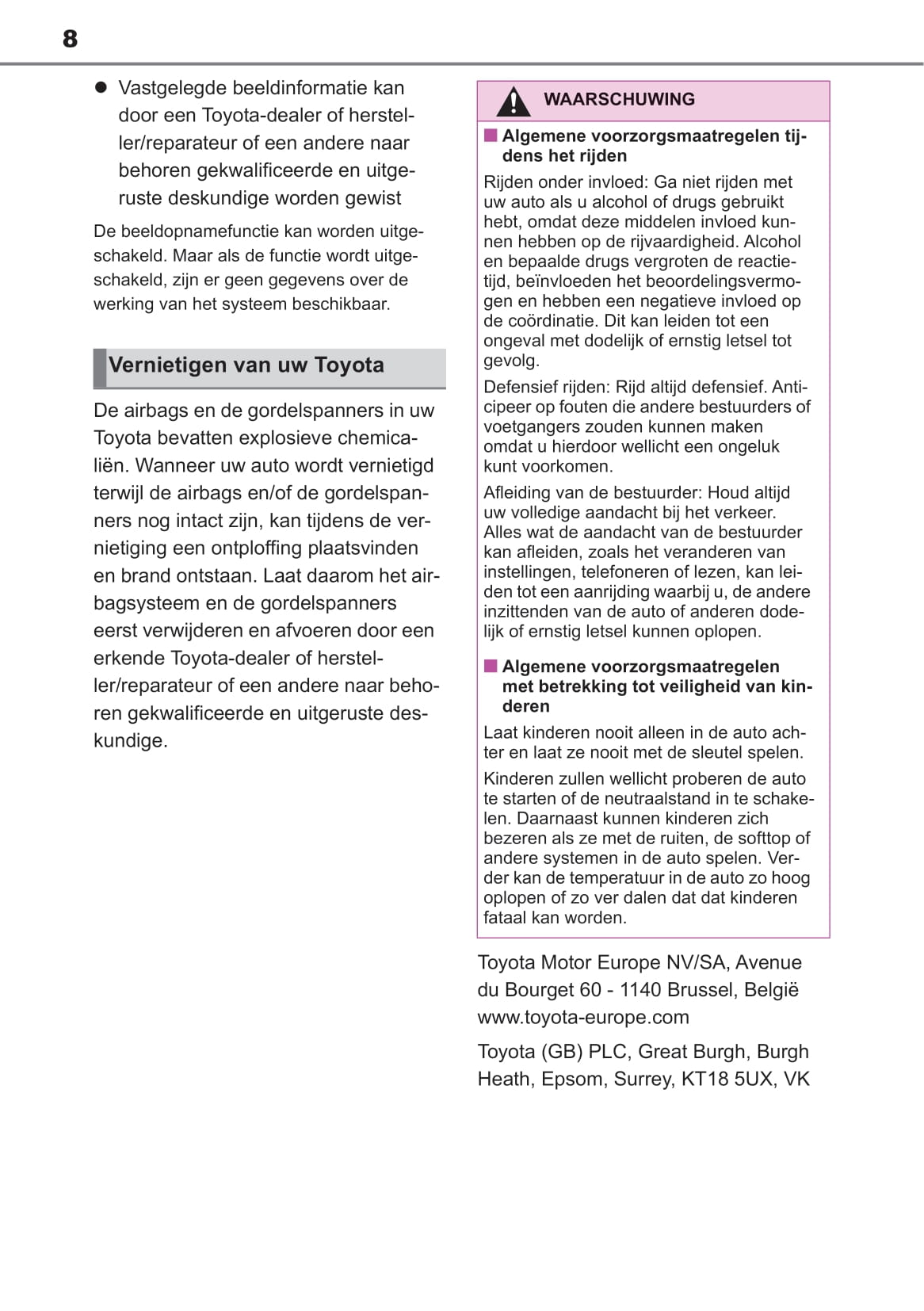 2022-2023 Toyota Aygo X Bedienungsanleitung | Niederländisch