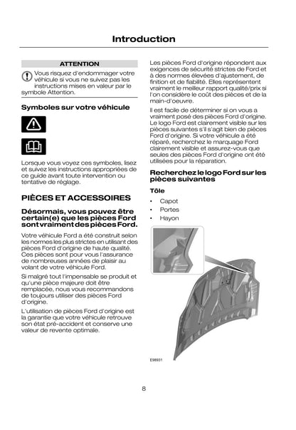 2008-2009 Ford Kuga Bedienungsanleitung | Französisch