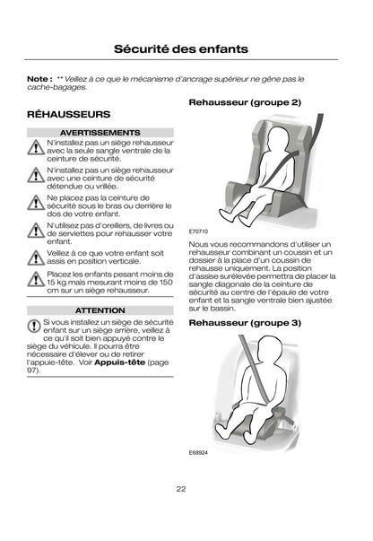 2008-2009 Ford Kuga Bedienungsanleitung | Französisch