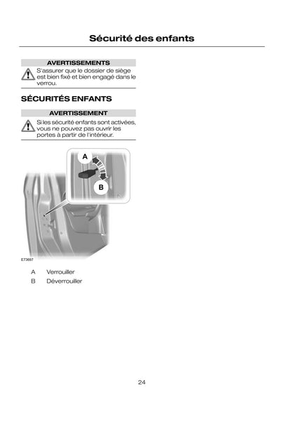 2008-2009 Ford Kuga Owner's Manual | French