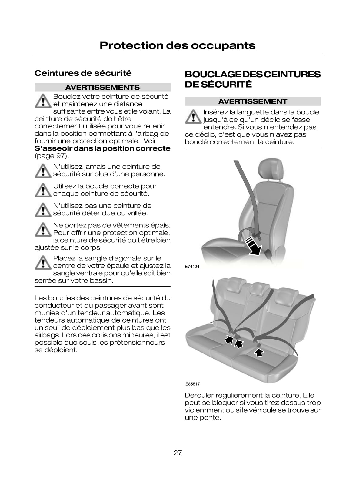 2008-2009 Ford Kuga Owner's Manual | French