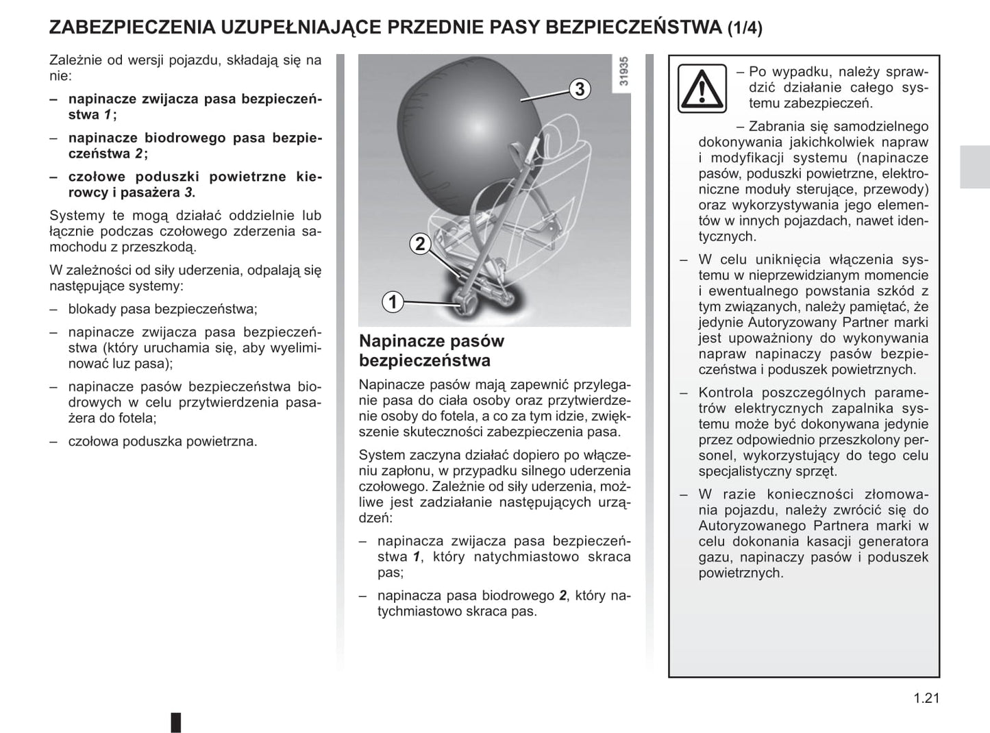 2012-2013 Renault Koleos Owner's Manual | Polish