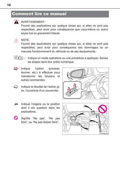 2016-2018 Toyota C-HR Owner's Manual | French