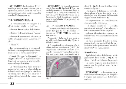 2001-2005 Lancia Lybra Gebruikershandleiding | Frans