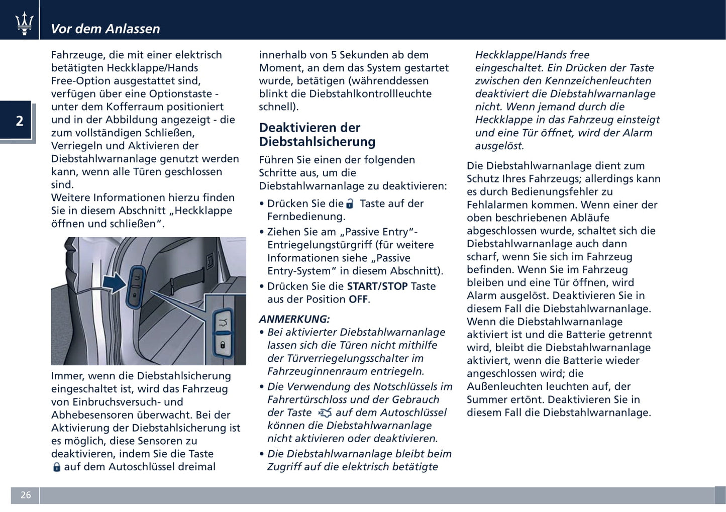 2016-2020 Maserati Levante Owner's Manual | German
