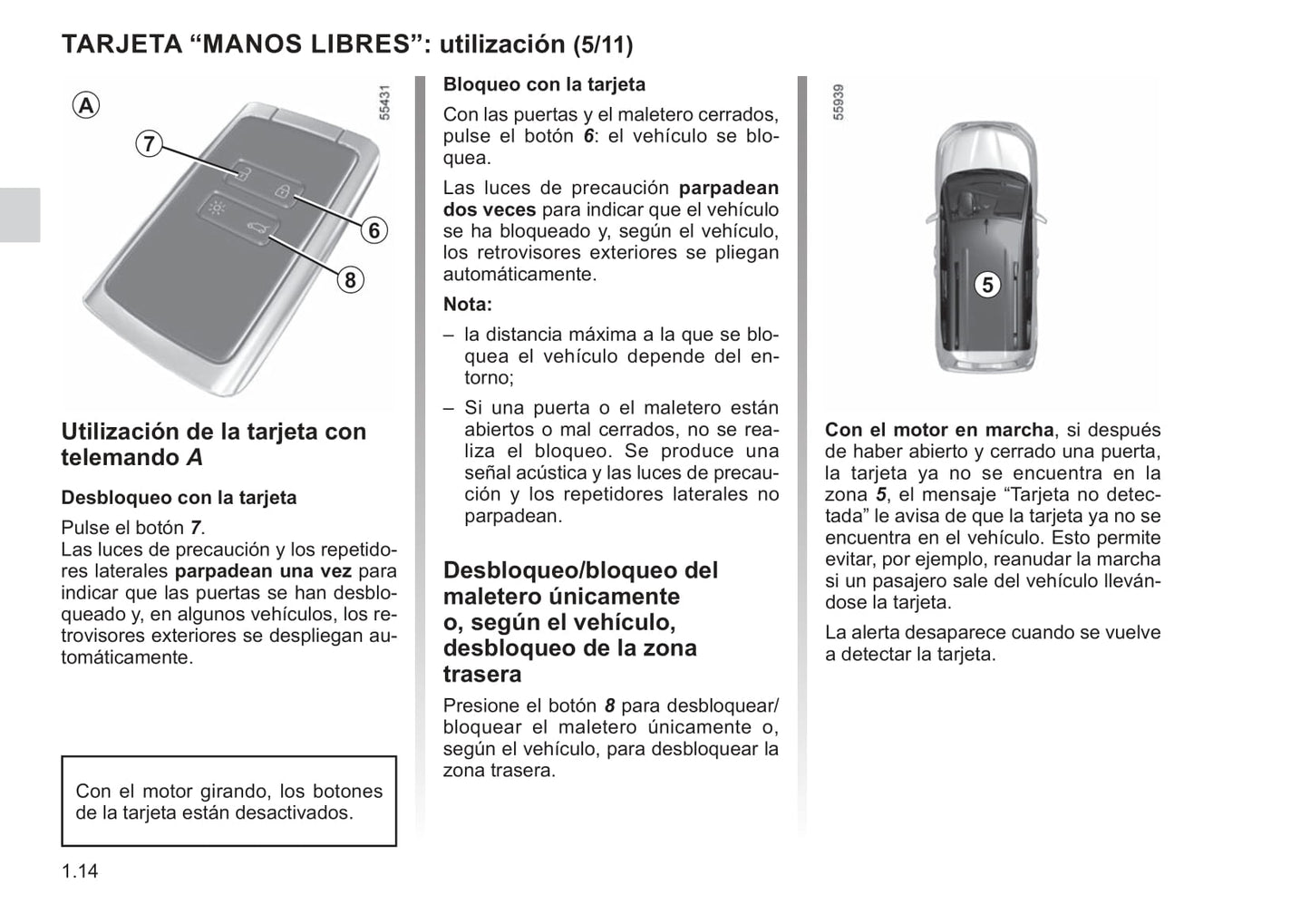 2021-2022 Renault Kangoo Owner's Manual | Spanish