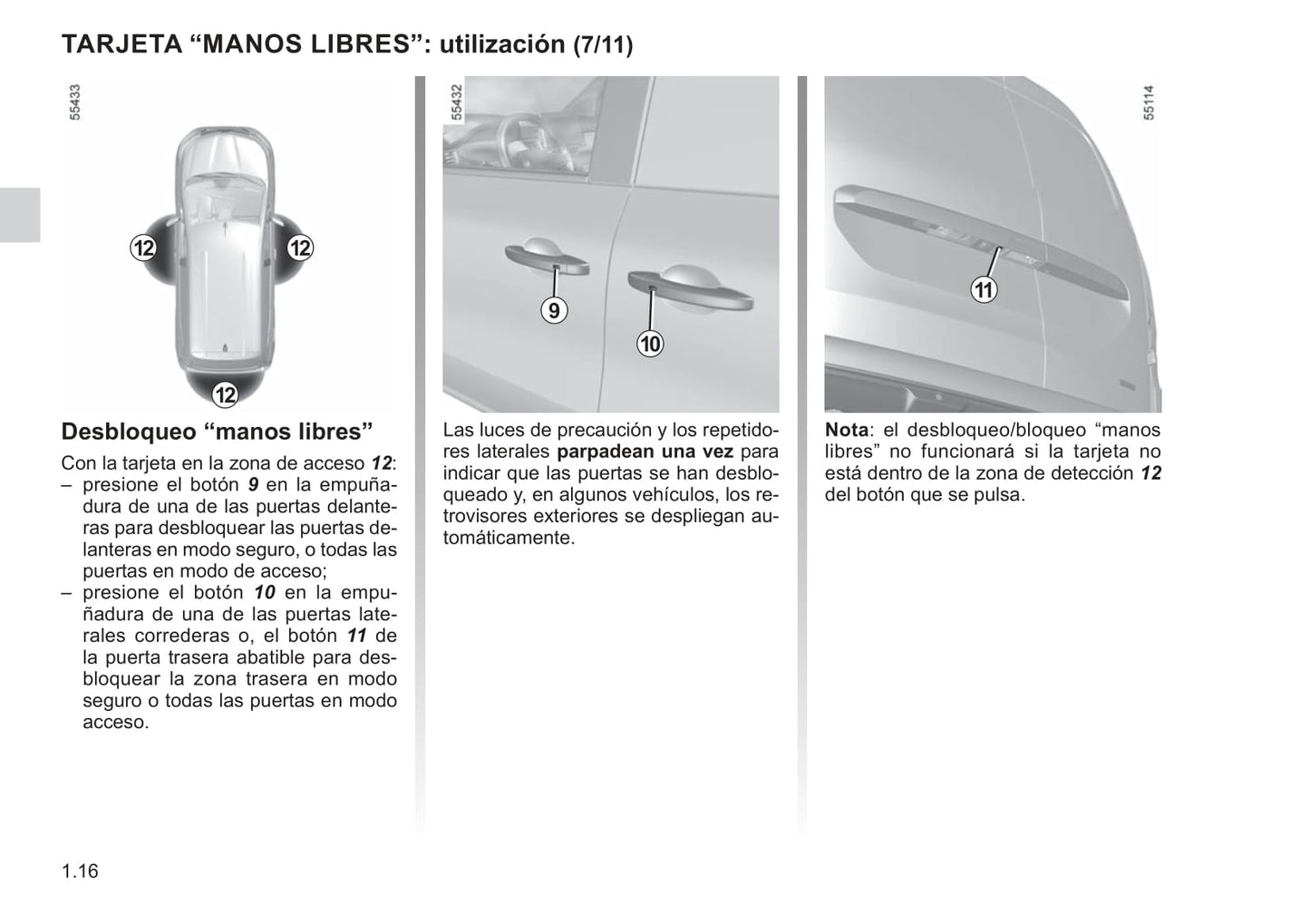 2021-2022 Renault Kangoo Owner's Manual | Spanish