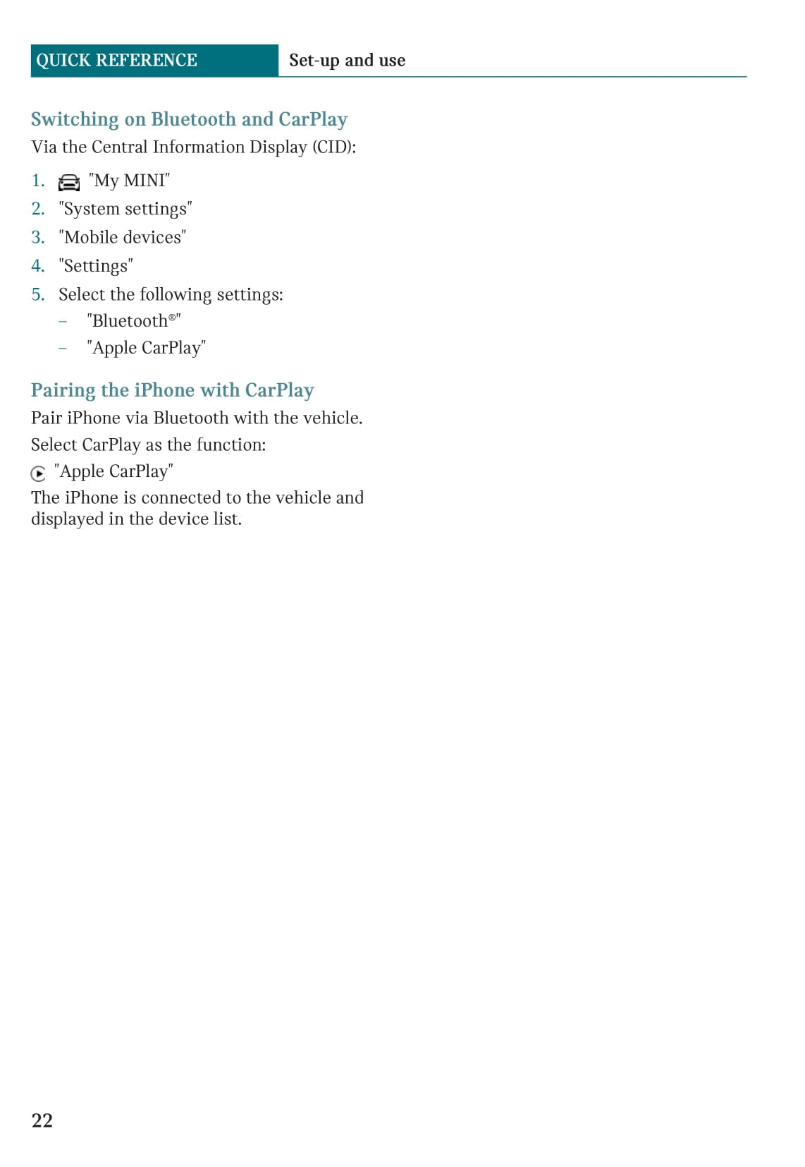 2019-2021 Mini Cooper SE Owner's Manual | English